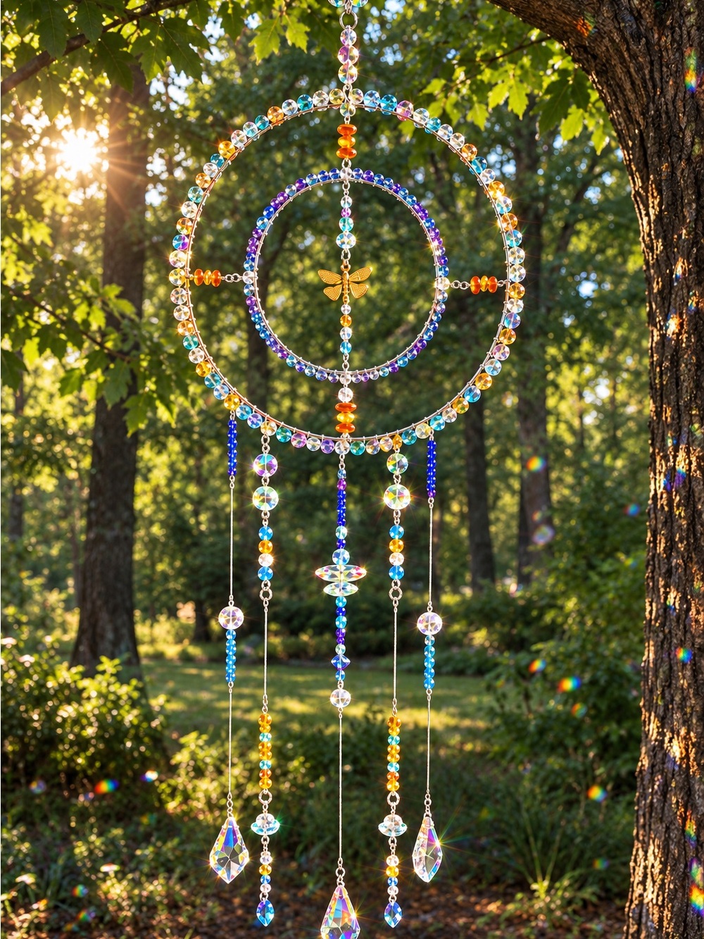 Multicolor glass bead Suncatcher